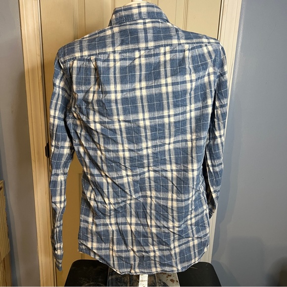 J.Crew Plaid Blue Slim Fit Button Down Cotton Casual Shirt Men's XS - Picture 5 of 5